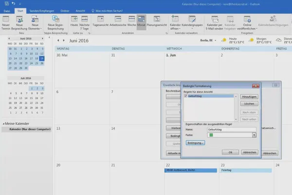 Besser in Outlook: Werde zum Office-Helden – 23 Bedingte Formatierung für Geburtstage und Feiertage