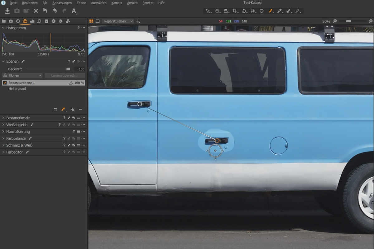 Capture One Pro-Zelfstudie: 3.8 | Gebieden herstellen