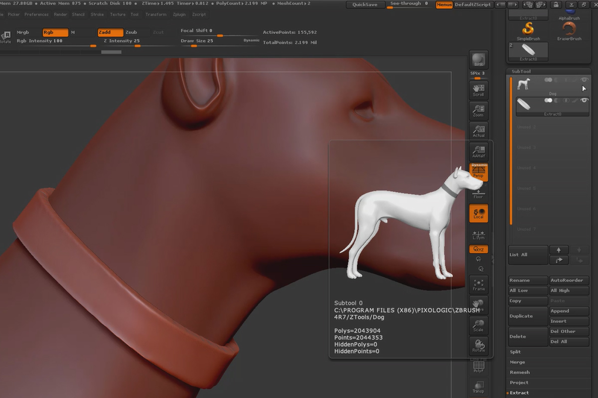 ZBrush para principiantes: 5.10 Extracto
