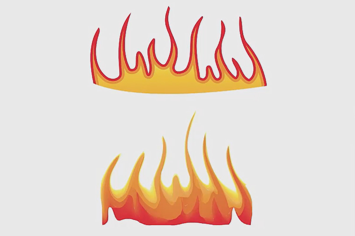 Creación de fuego en Adobe Illustrator - Parte 1