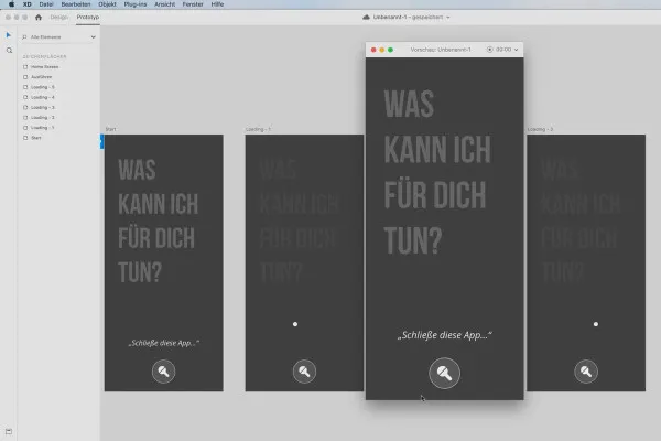 Adobe XD-Tutorial: 23 | Sprachsteuerung