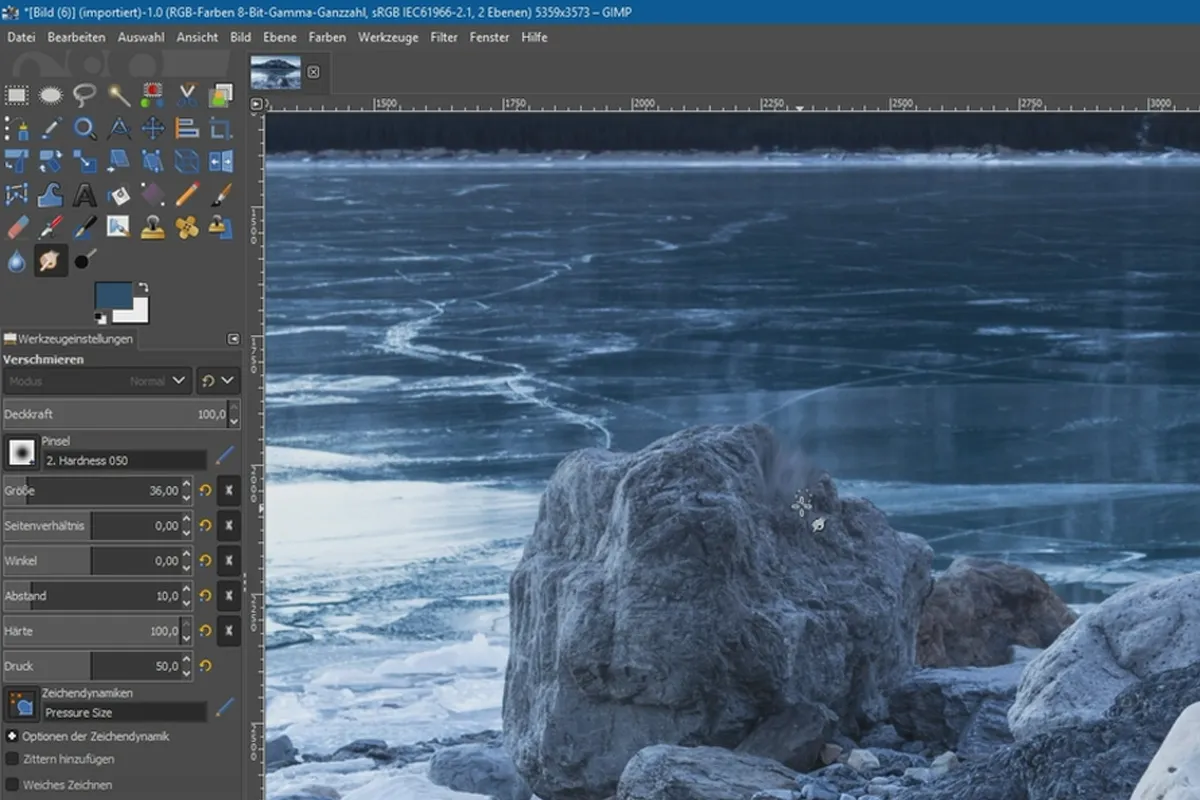 Nuove funzioni in GIMP 2.10: 2.13 | Strumento Sfumatura.