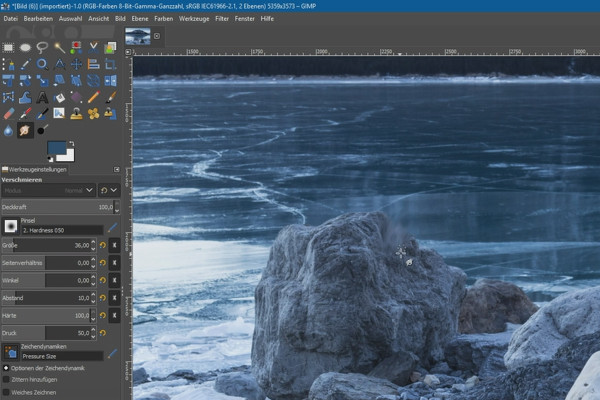 New features in GIMP 2.10: 2.13 | Smudge tool