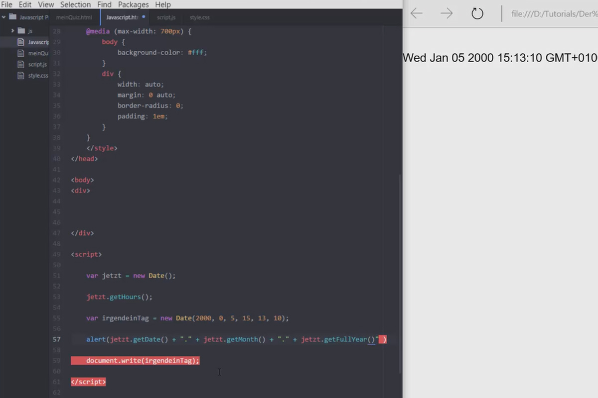 Den ultimata träningen för JavaScript och jQuery - 3.5 Date-objekt