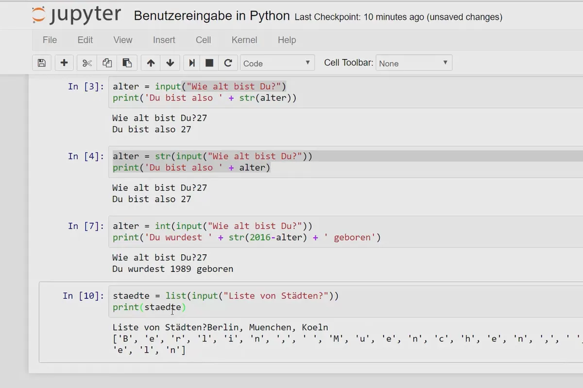 Python programlama dilini öğrenmeye yeni başlayanlar için - 23 kullanıcı girişi