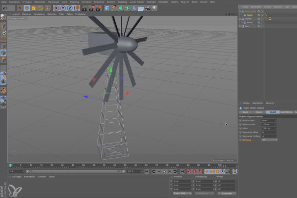 Cinema 4D pour débutants - Pratique 3D : 3.7 éolienne