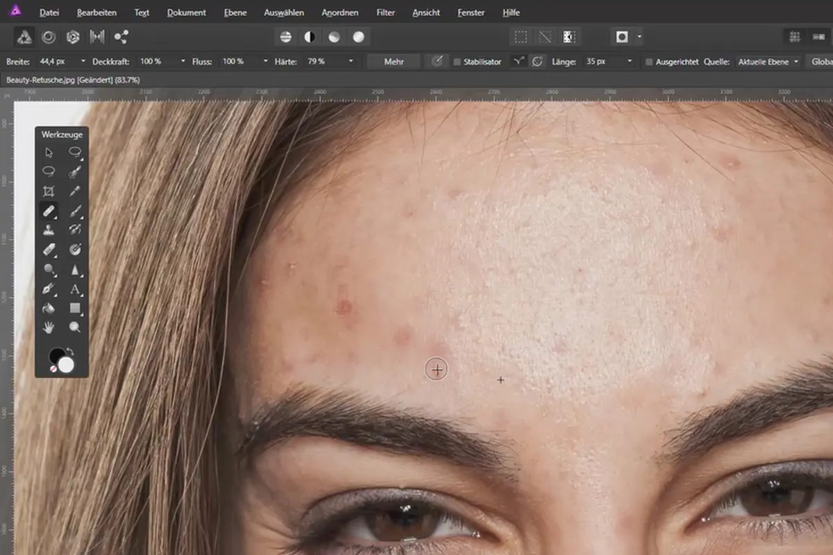 Beauty-Retusche in Affinity Photo: 02 | Störungen entfernen