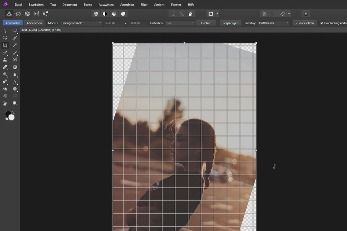 Affinity Photo-opplæring - Grunnleggende: 3.4 | Beskjære-verktøy