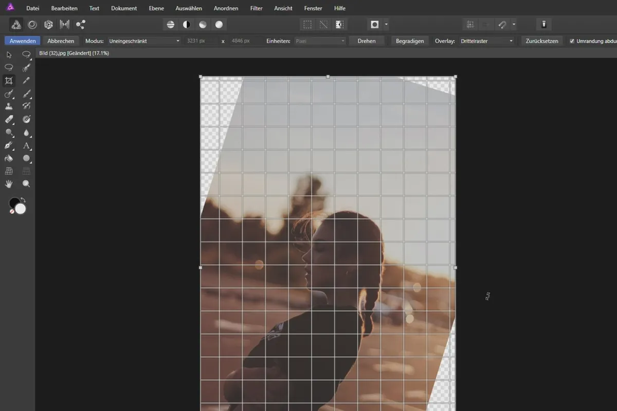 Affinity Photo-Tutorial – Grundlagen: 3.4 | Zuschneiden-Werkzeug