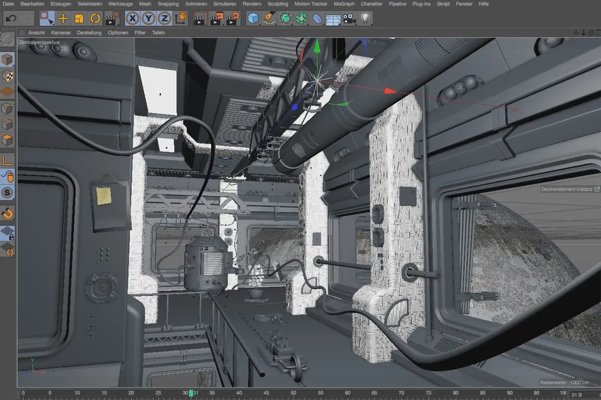 Praxis in Cinema 4D – Modellieren und Beleuchten einer Raumstation: 23 Substance