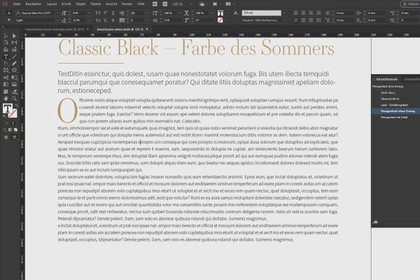 Apprendre InDesign - Tutoriel pour débutants : 3.5 Construire des formats de paragraphe les uns sur les autres.