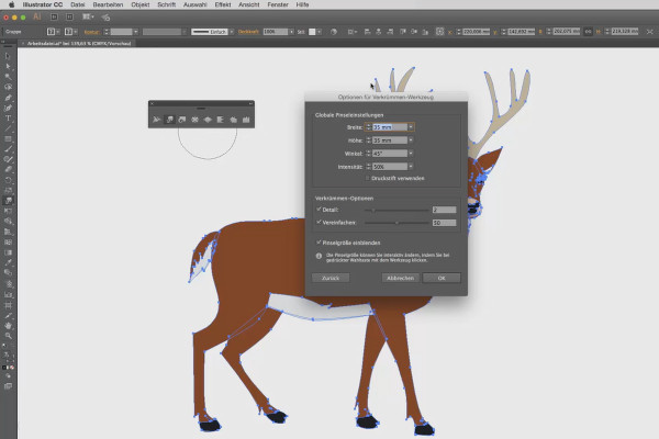 Illustrator para principiantes e intermedios - 4.10 Herramienta Deformación