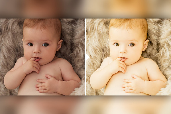 Photo preset for baby photos (Lightroom, Camera Raw): 22 | Moody Yellow