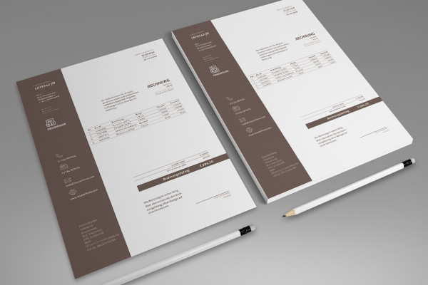 Invoice templates for business, trade and services - Template 01
