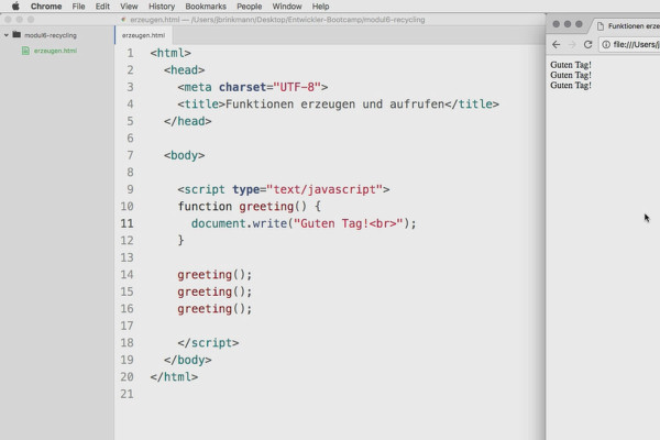 Software programming for beginners: 6.1 Creating and calling functions