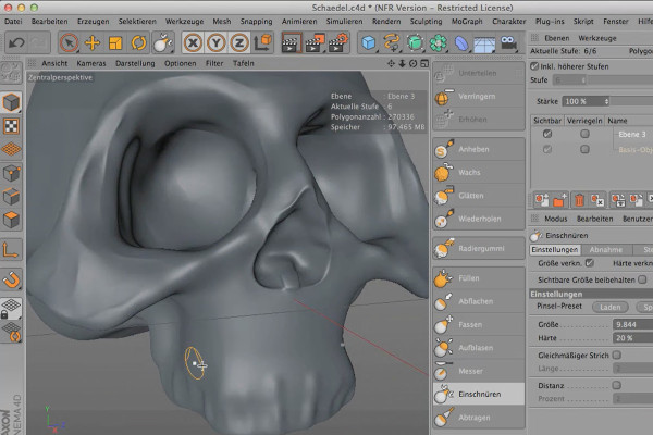 Skulptera i CINEMA 4D - Kreativträning: Del 09 - Kantkonturering