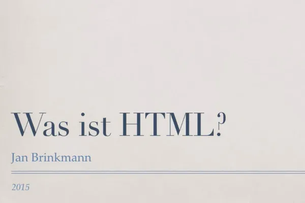 Základy HTML, CSS a JavaScriptu – 02 Co je HTML?