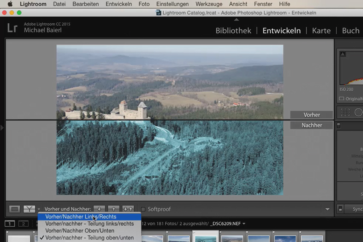 Lightroom para principiantes y usuarios de nivel intermedio: 05 - Revelado de imágenes - 5.3 - Comparación antes/después