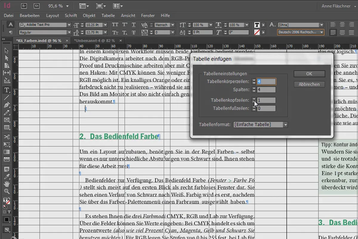 Großprojekte in Adobe InDesign - 3.11 - Tabellen