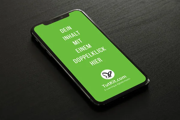 Mockup con smartphone, cellulare (iPhone) - Versione 23.