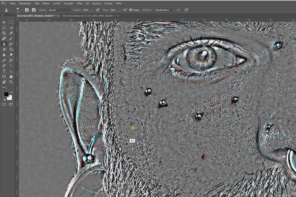 Separazione delle frequenze in Photoshop - 24 Struttura Viso