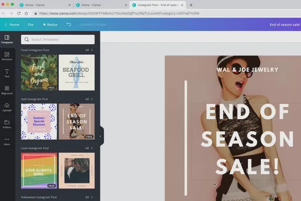 Instagram tutorial: Få flere følgere | 4.7 Billedredigering i Canva