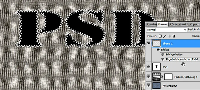 Stikkmønstereffekter for typografi