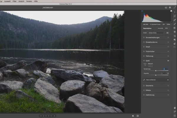 Camera Raw-opplæring: 3.11 | Objektivkorreksjon