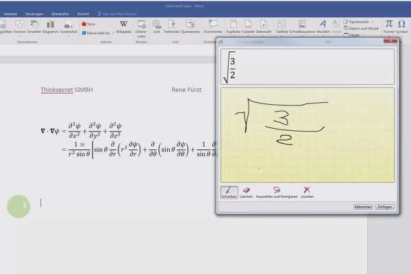 Diventa un eroe dei documenti in Word: 24 icone e formule matematiche.