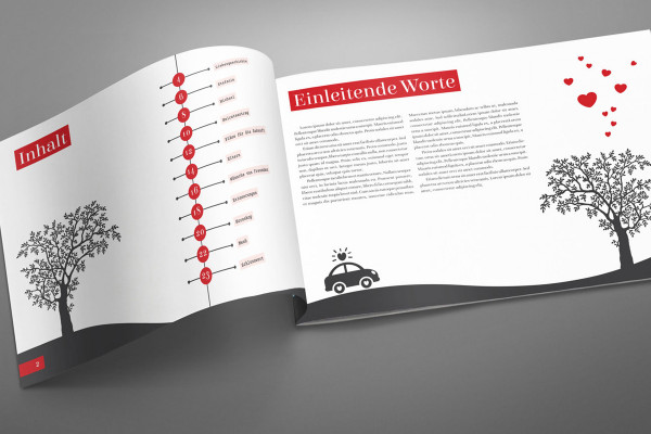 Photoshop-mallipohja kahden sivun esikatselulle vaakasuuntaisessa A4-lehdessä - variantti 4.