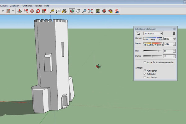 Digitalt maleri og matte maleri: Lage SketchUp-modeller.