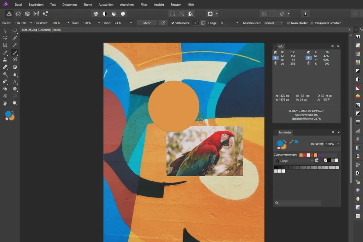 Affinity Photo-Tutorial – Grundlagen: 3.5 | Farbpipette