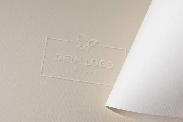 Photoshop mockup skabelon til logoer: transparent på papir.