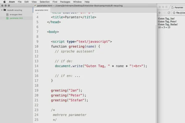 Programmazione software per principianti: utilizzo dei parametri