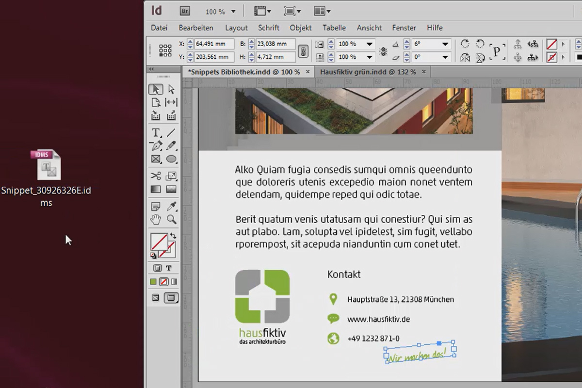 Using libraries and snippets