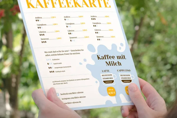 Photoshop-Mockup-Vorlage für einen 1-seitigen A4-Flyer im Hochformat – Version 5