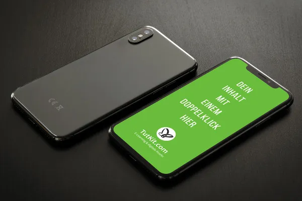 Mockup con smartphone, cellulare (iPhone) - Versione 24
