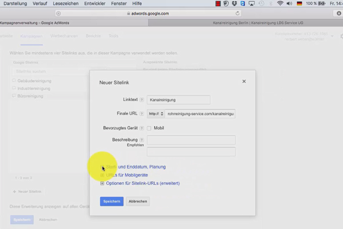 Google AdWords - less costs, more customers - 6.4 Ad extension: Sitelinks