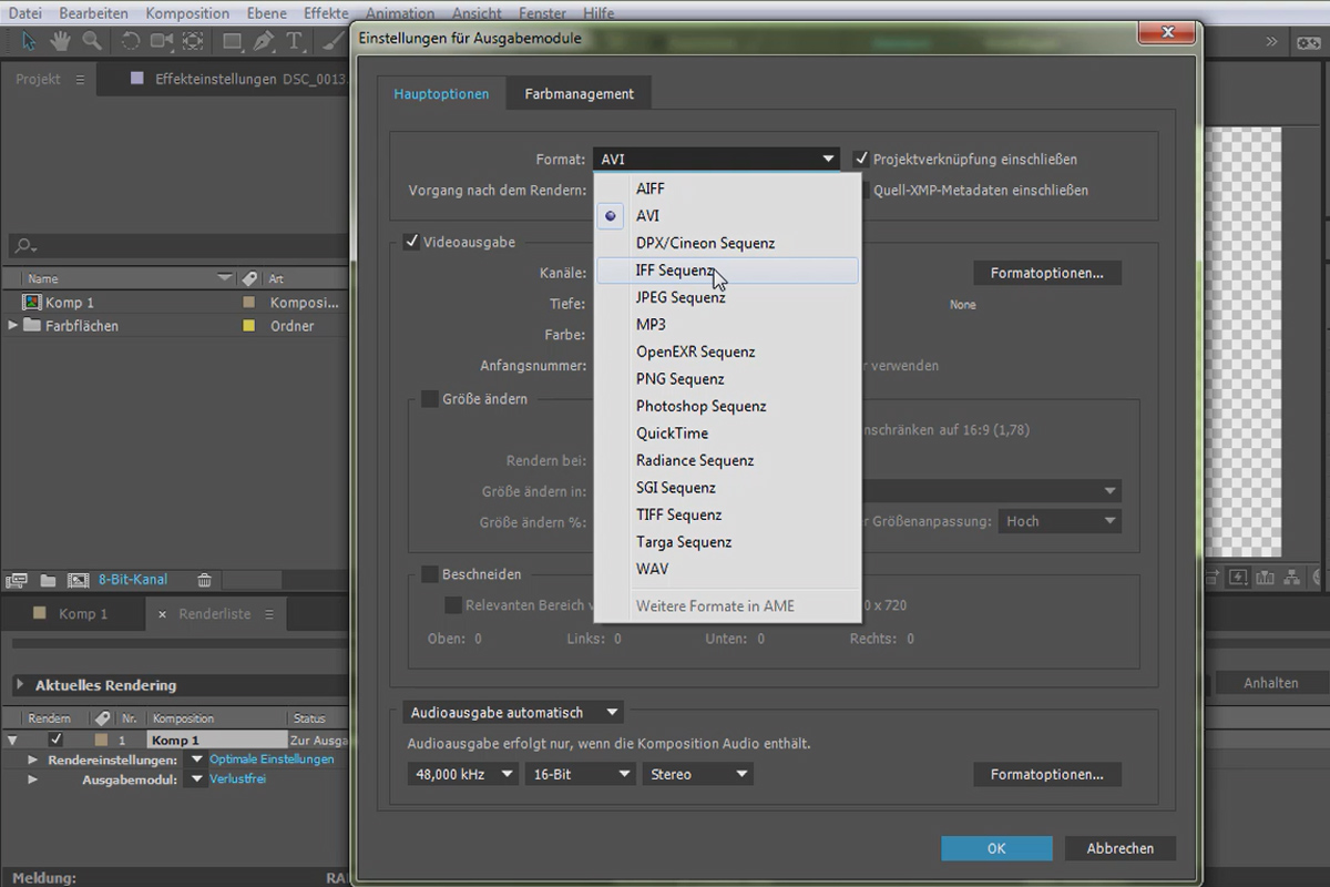Nytt i Creative Cloud: After Effects CC 2015.1 (november 2015) - Importmöjligheter för moderna format och codecs