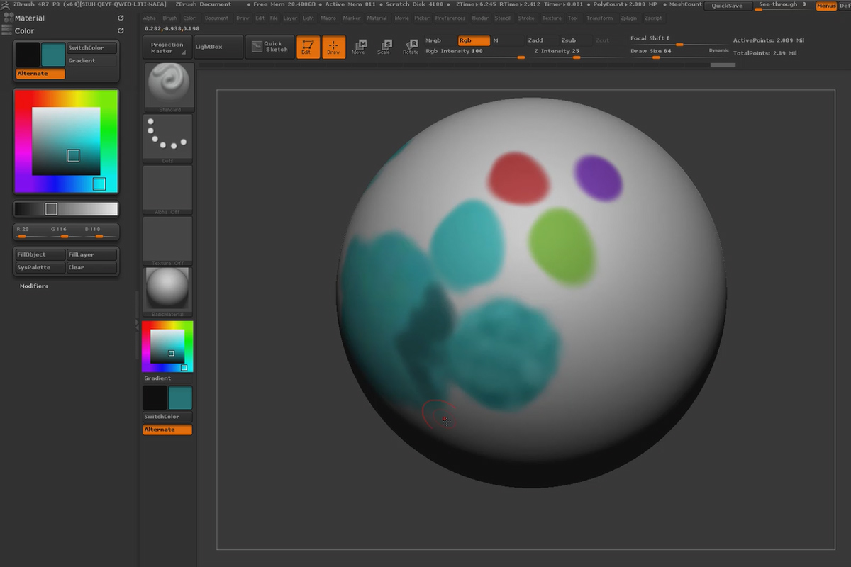 ZBrush para principiantes: 6.2 Polypaint
