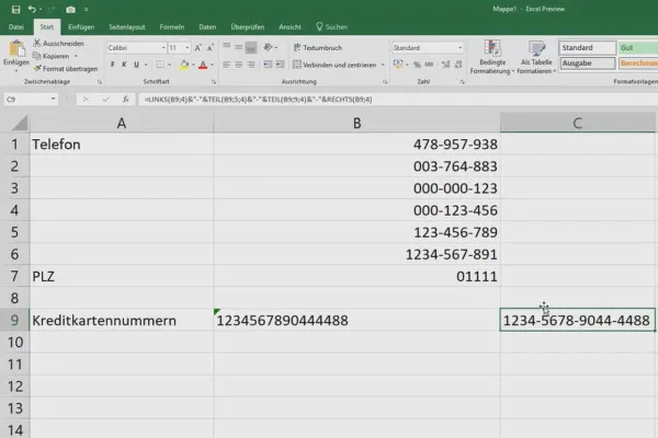 Excel-Kurs für Controlling und Vertrieb: Sortimentsliste, Einheiten, Währung & Co – 4.4 Zahlen in einzelne Teile zerlegen