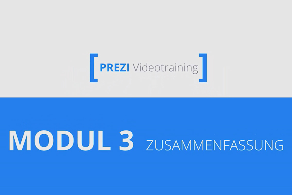 Prezi pour débutants - Des présentations qui enthousiasment - 3.8 Résumé