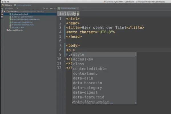 Grundlagen HTML, CSS und JavaScript – 25 Inline-Styles