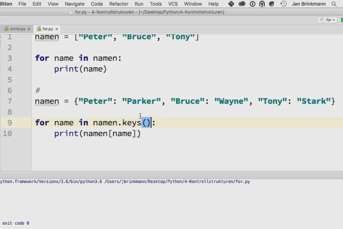 Programación con Python - 4.6 Uso de los bucles for