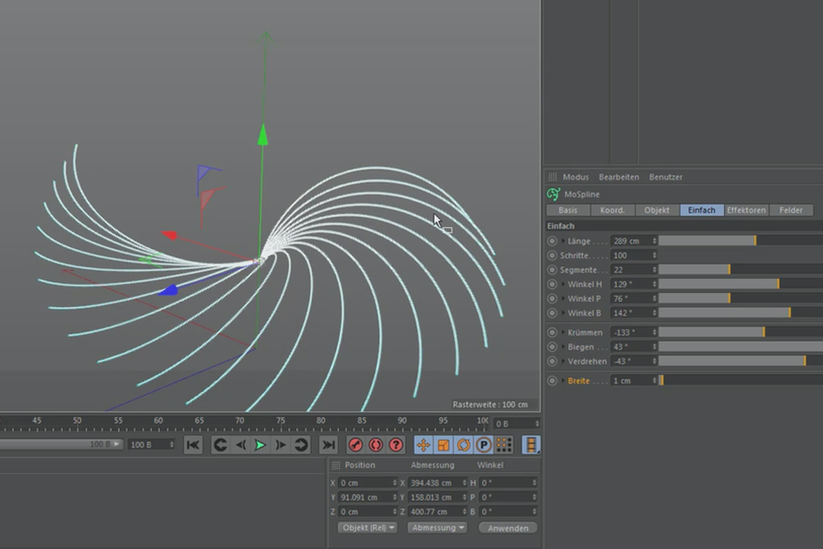 Cinema 4D MoGraph for begyndere - 3.6 MoSpline