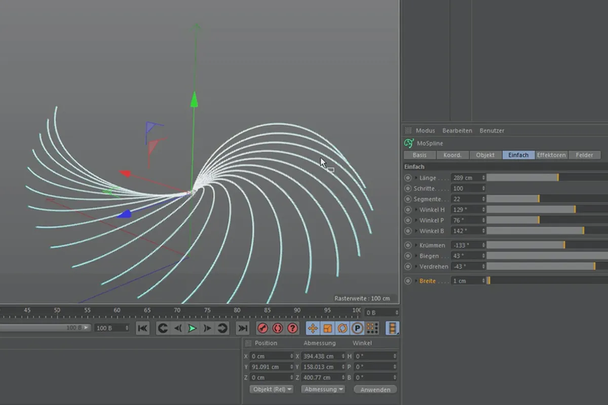 Cinema 4D 모그래프 초보자를 위한 - 3.6 모스플라인