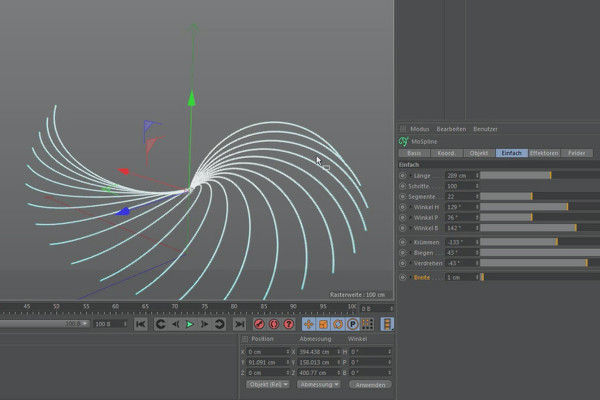 Cinema 4D MoGraph for begyndere - 3.6 MoSpline