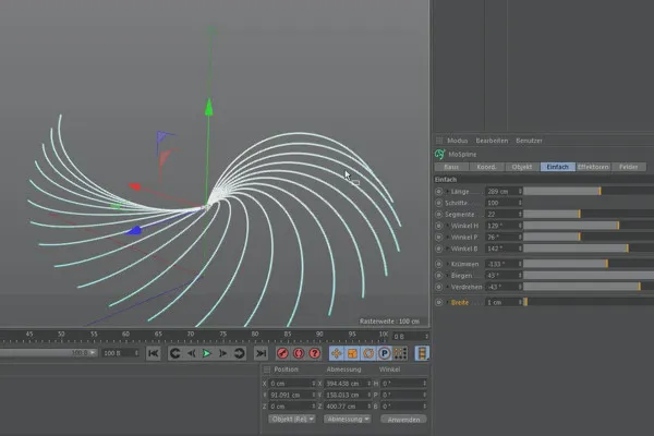 Cinema 4D 모그래프 초보자를 위한 - 3.6 모스플라인