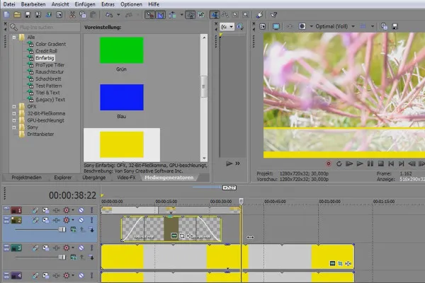 VEGAS Pro: 효과 & 벨트 부분 2