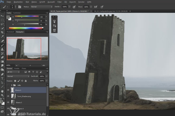Digitalmaleri og Matte Painting: Integrer SketchUp-modeller i Photoshop.